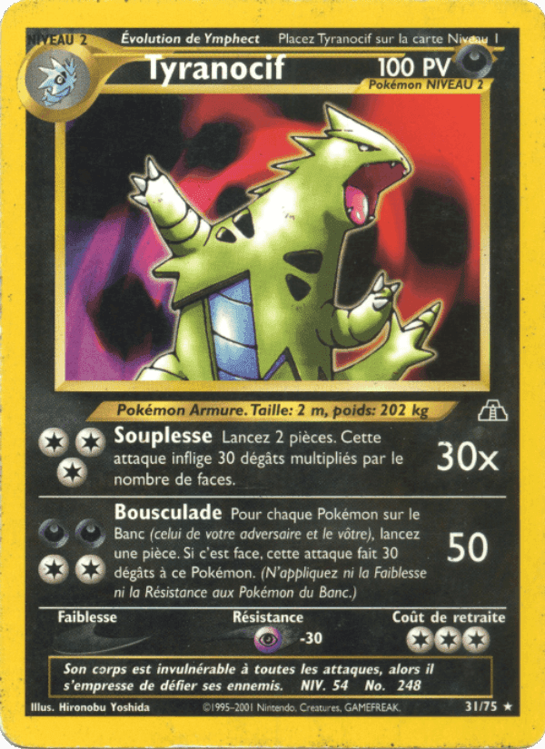 Tyranocif, carta 31 de Neo Discovery