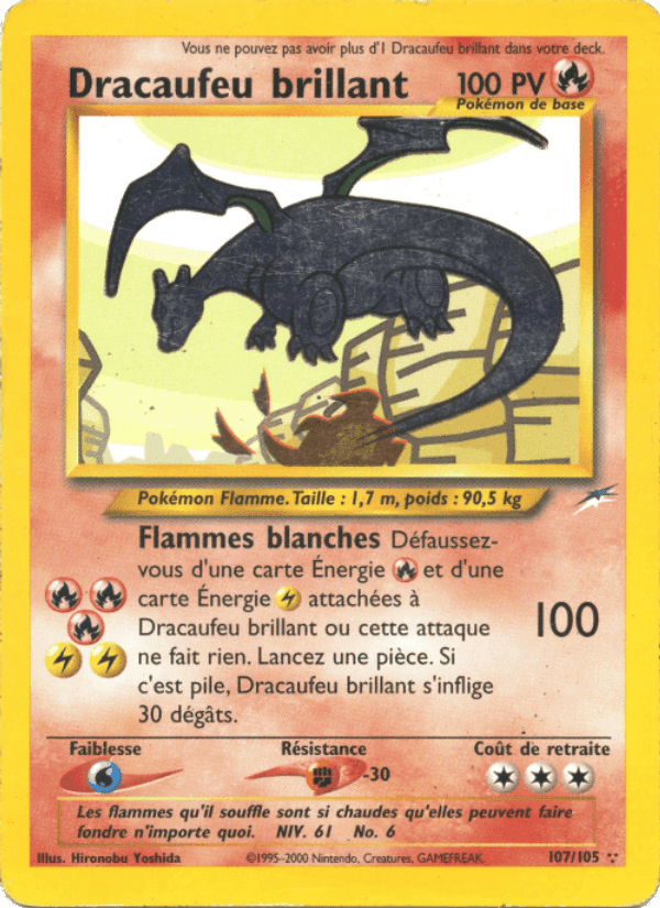 Dracaufeu brillant, carta 107 de Neo Destiny