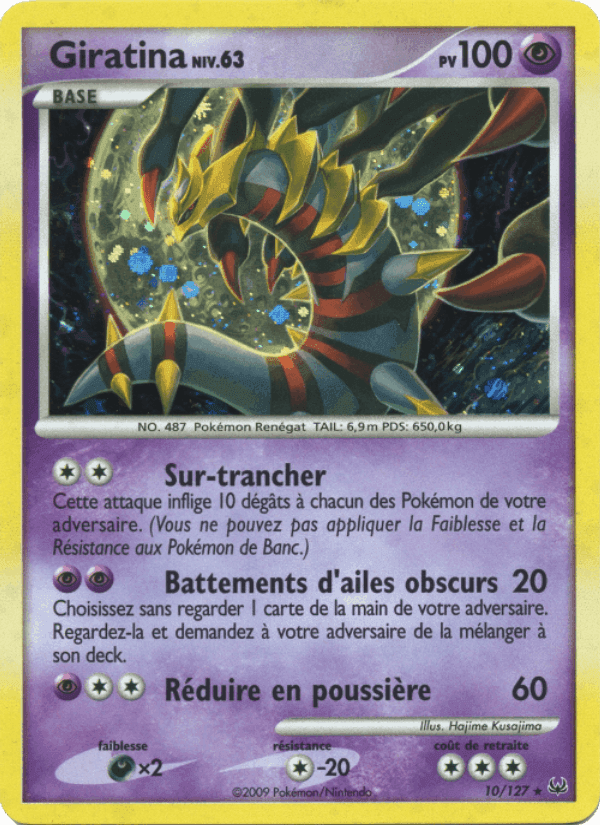 Giratina, carte 10 de Platine