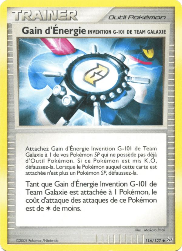 Gain d'Énergie Invention G-101 de Team Galaxie, carte 116 de Platine