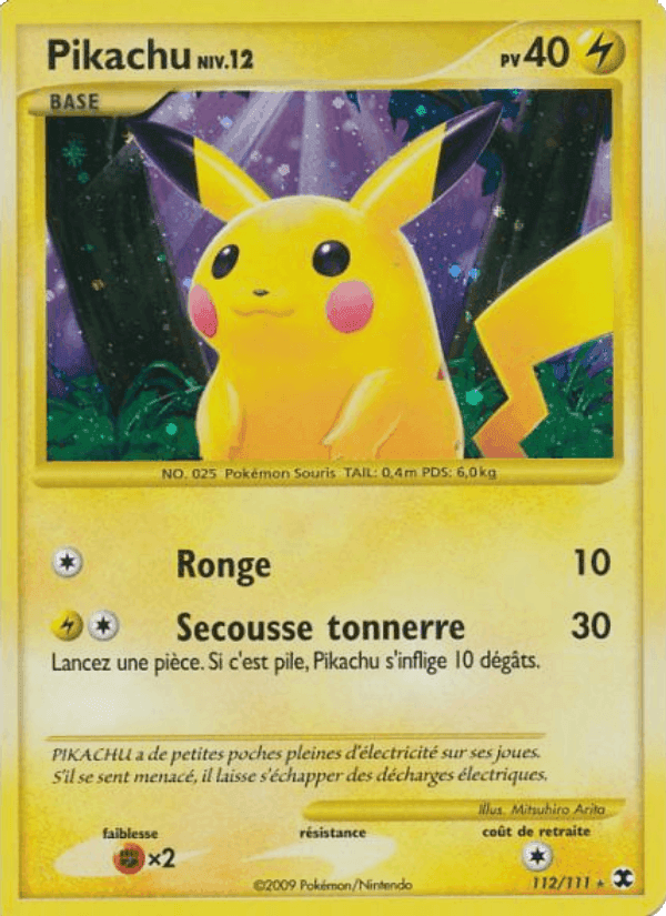 Pikachu Niv. 12, carte 112 de Rivaux Émergeants