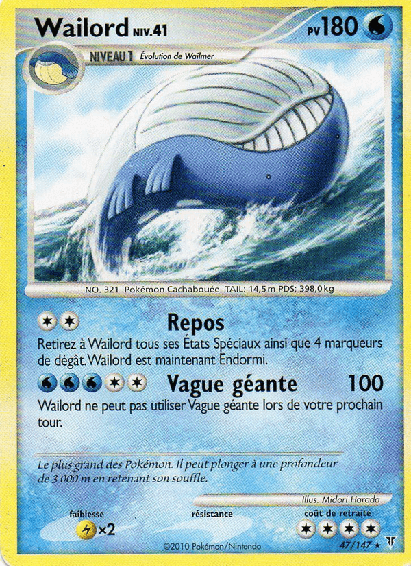Wailord, carte 47 de Vainqueurs Suprêmes