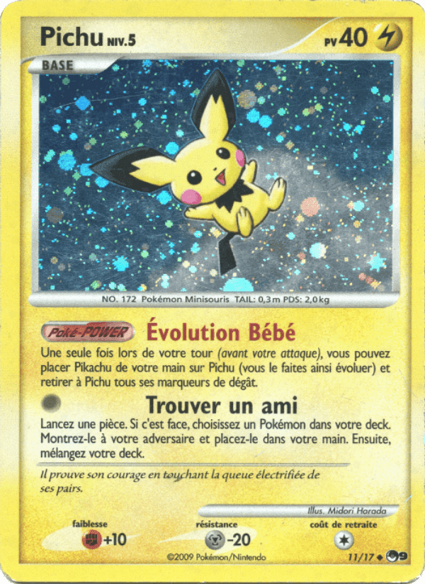 Pichu, carta 11 de POP Série 9