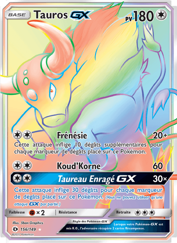 Tauros GX, carte 156 de Soleil et Lune