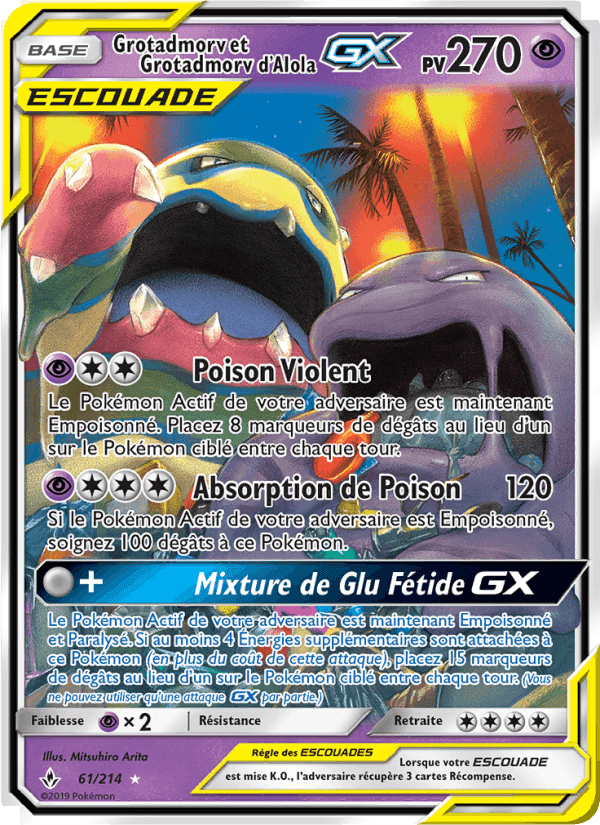 Grotadmorv et Grotadmorv d’Alola GX, card 61 from Alliance Infaillible