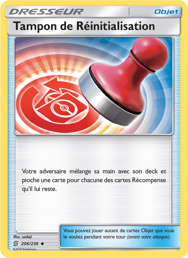 Tampon de Réinitialisation, carte 206 de Harmonie des Esprits