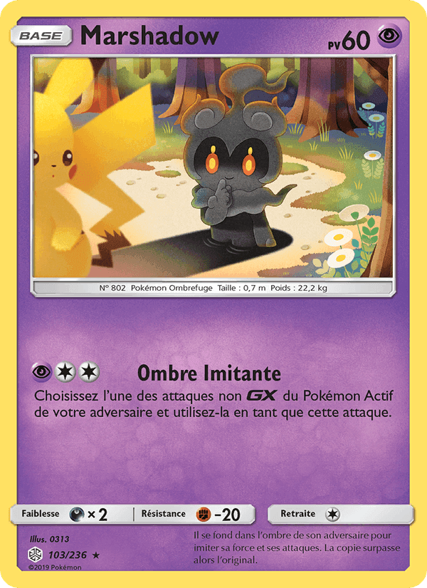 Marshadow, card 103 from Éclipse Cosmique