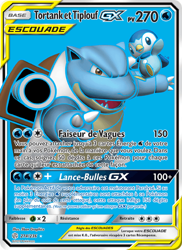 Tortank et Tiplouf GX, card 214 from Éclipse Cosmique