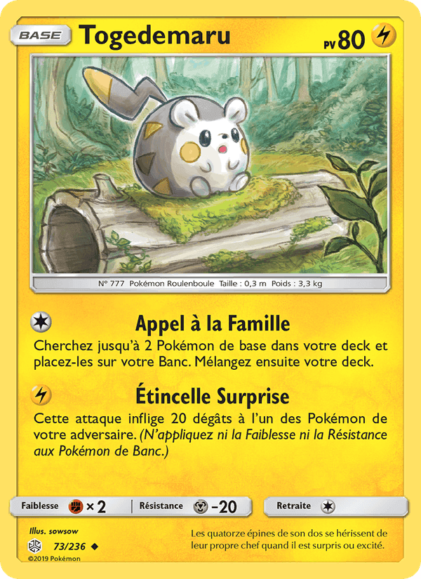 Togedemaru, carta 73 di Éclipse Cosmique