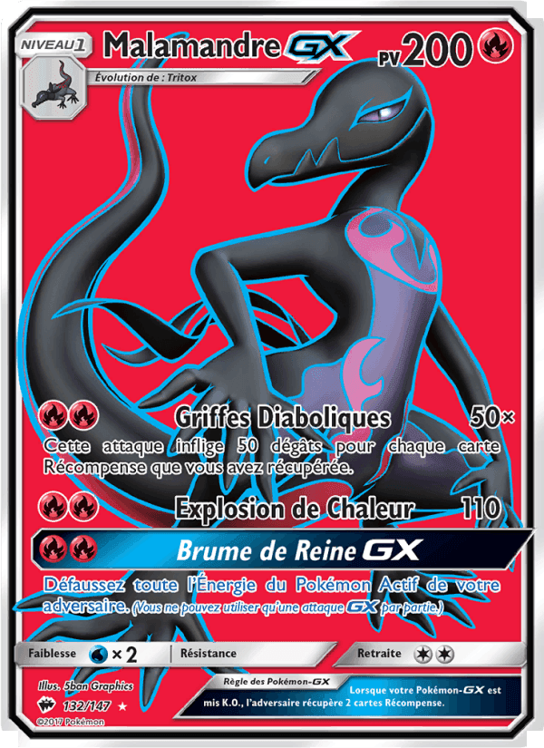 Malamandre GX, card 132 from Ombres Ardentes