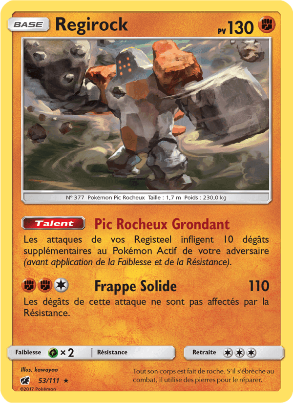 Regirock, carte 53 de Invasion Carmin