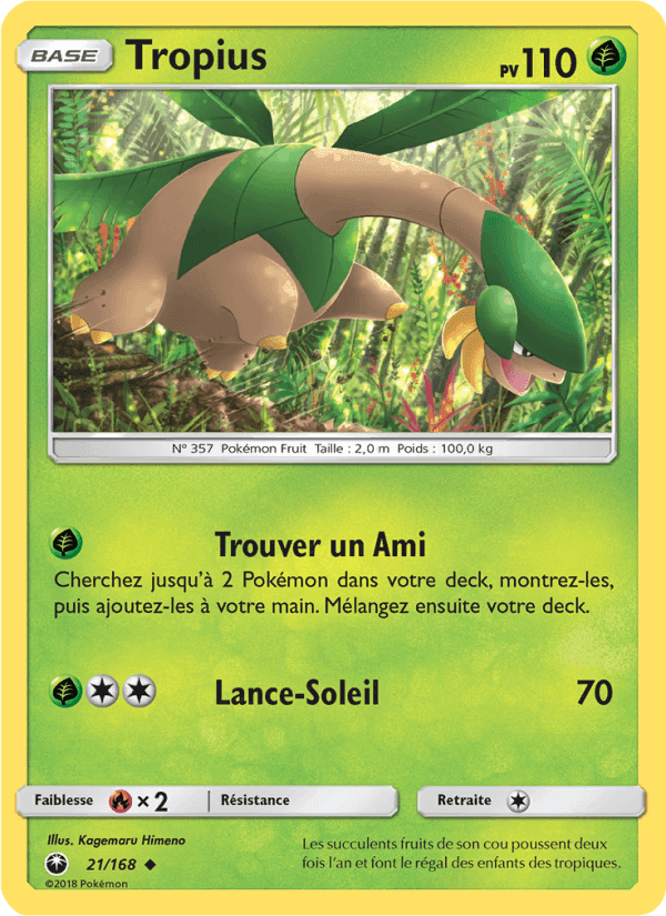 Tropius, carta 21 di Tempête Céleste