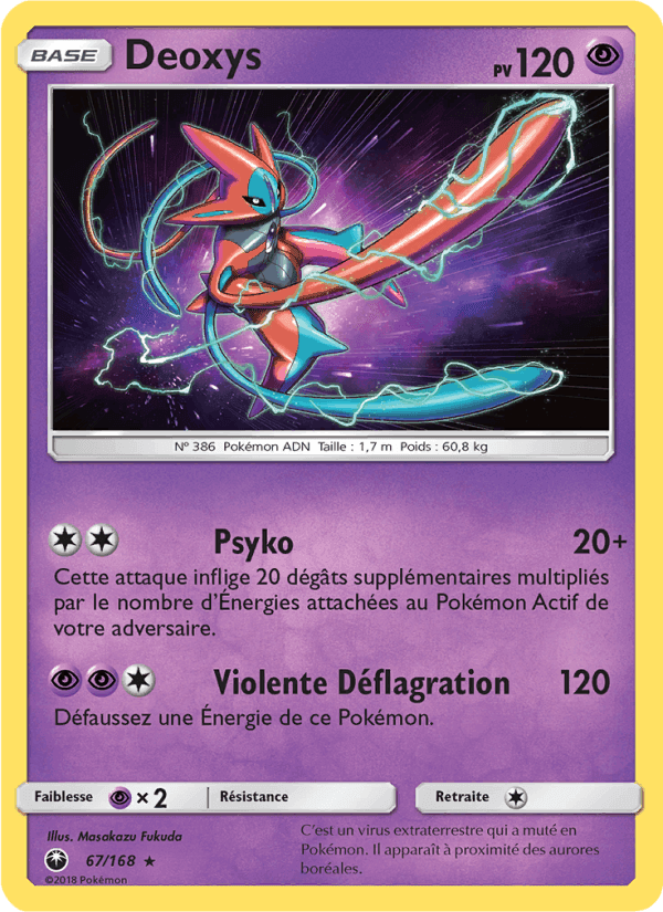 Deoxys, card 67 from Tempête Céleste