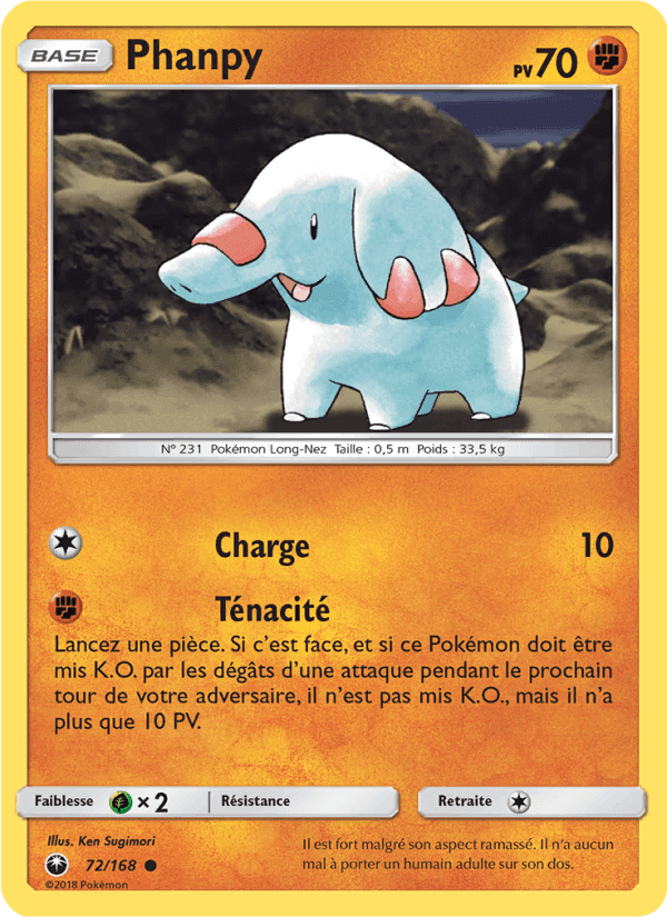 Phanpy, carte 72 de Tempête Céleste