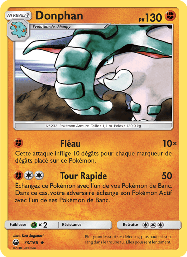 Donphan, card 73 from Tempête Céleste