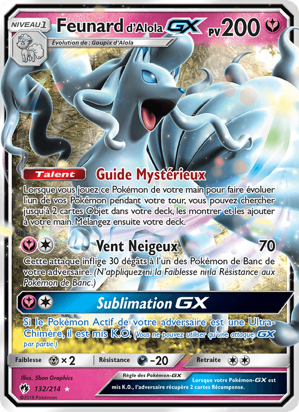 Feunard d’Alola GX, card 132 from Tonnerre Perdu