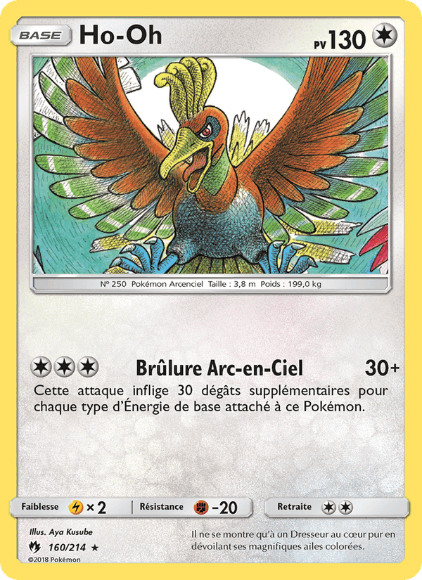 Ho-Oh, carte 160 de Tonnerre Perdu