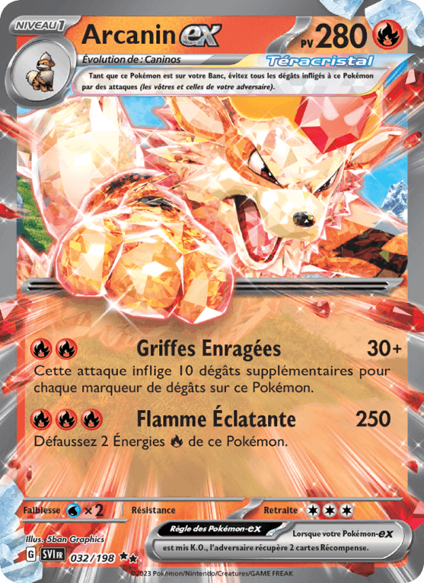 Arcanin-ex, carte 032 de Écarlate et Violet