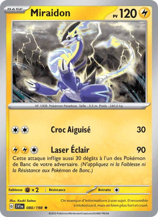 Miraidon, carte 080 de Écarlate et Violet