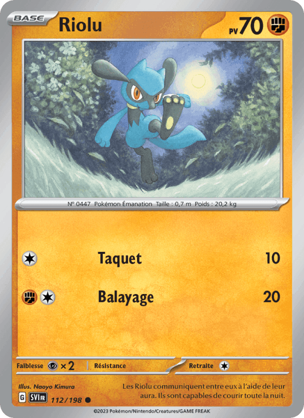 Riolu, carta 112 di Écarlate et Violet