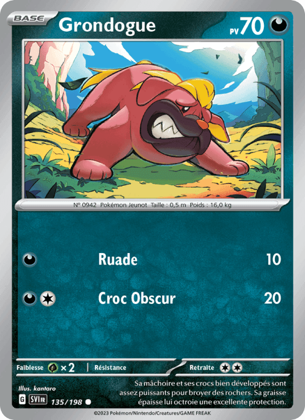 Grondogue, card 135 from Écarlate et Violet