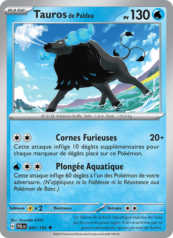 Tauros de Paldea, carte 041 de Évolutions à Paldea