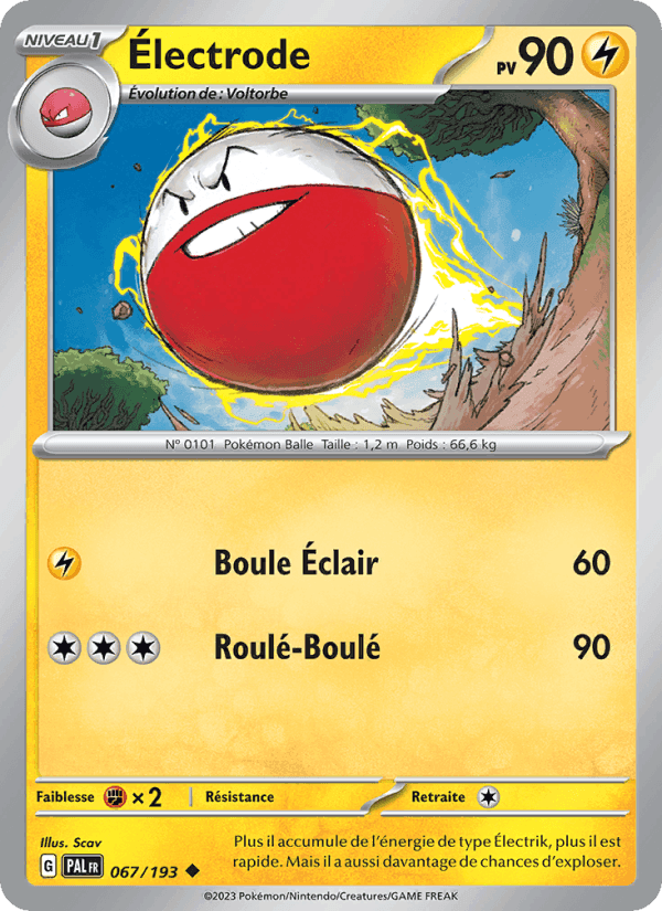 Électrode, card 067 from Évolutions à Paldea