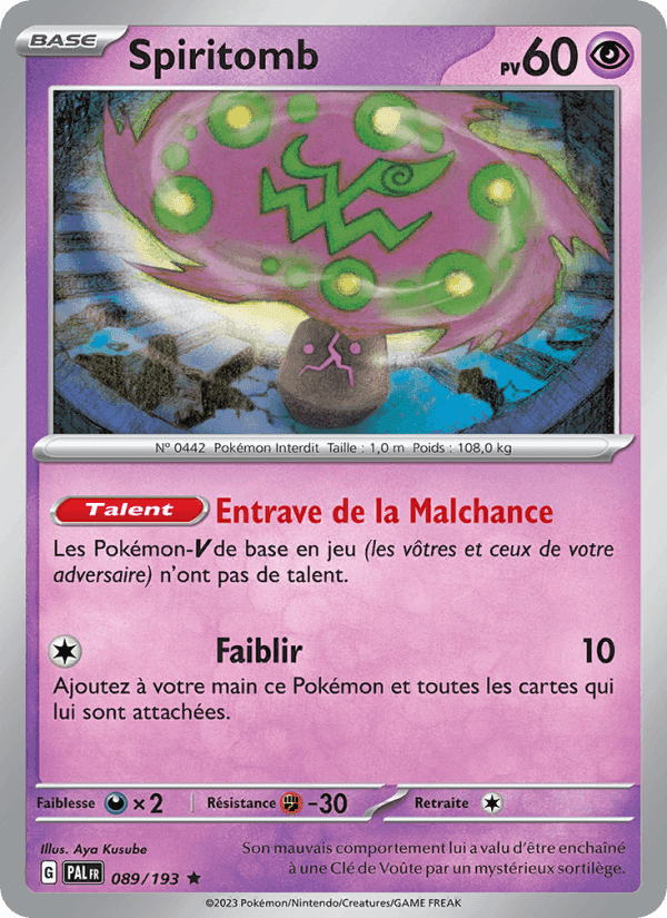 Spiritomb, card 089 from Évolutions à Paldea