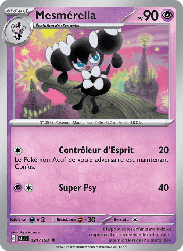 Mesmérella, card 091 from Évolutions à Paldea
