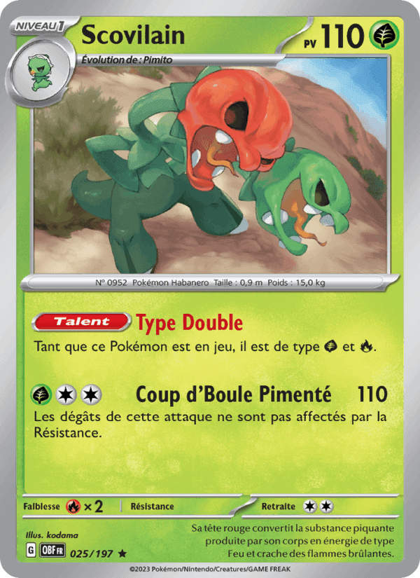 Scovilain, carte 025 de Flammes Obsidiennes