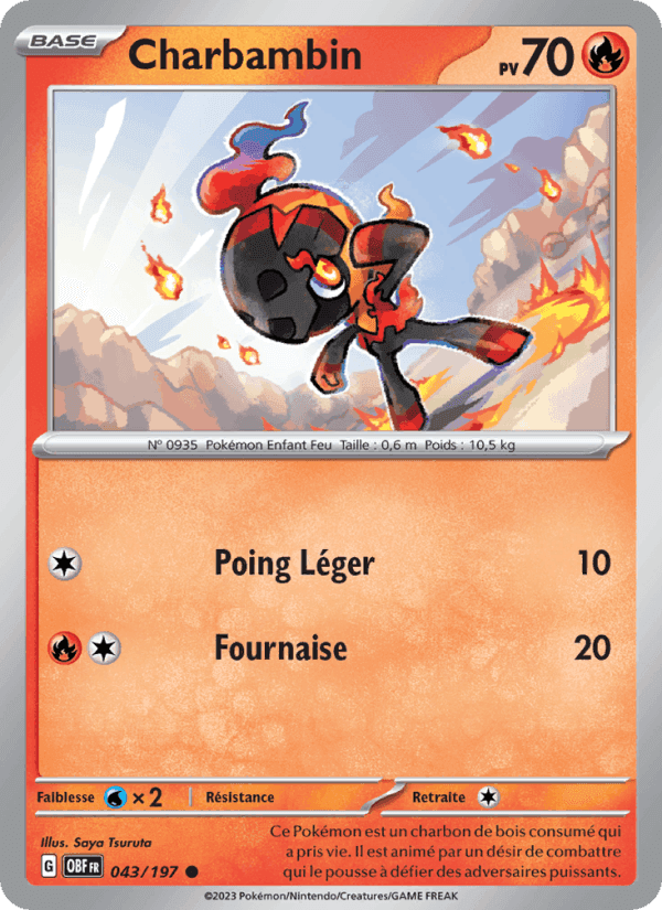 Charbambin, carte 043 de Flammes Obsidiennes