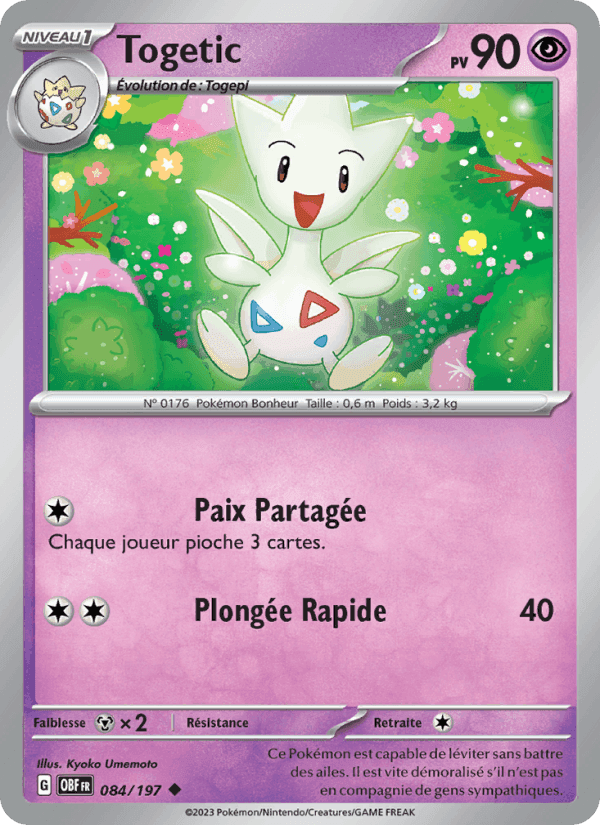 Togetic, carte 084 de Flammes Obsidiennes