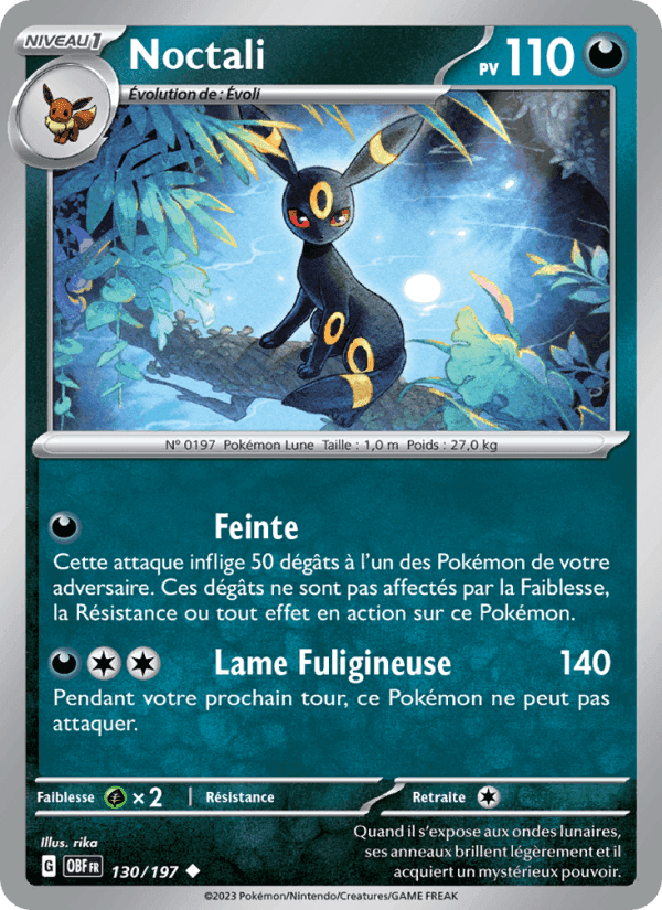 Noctali, carte 130 de Flammes Obsidiennes