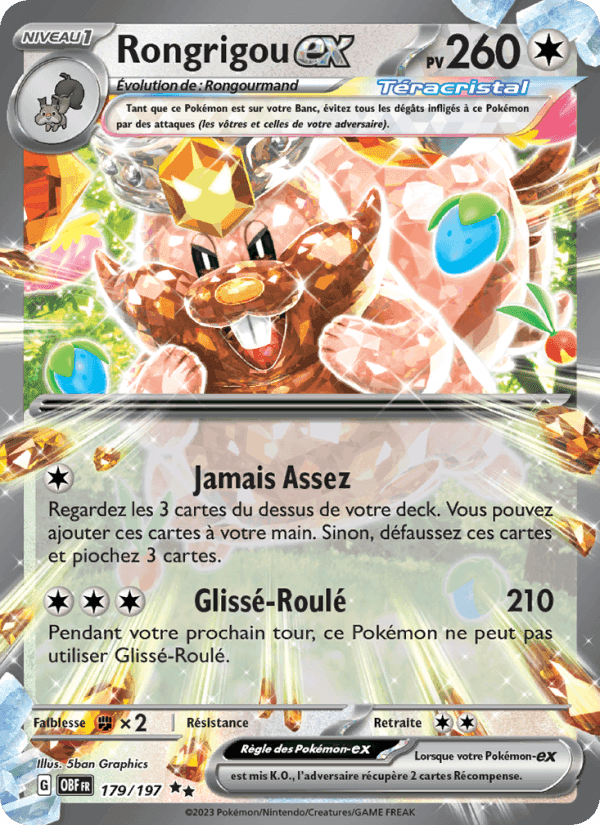 Rongrigou-ex, card 179 from Flammes Obsidiennes