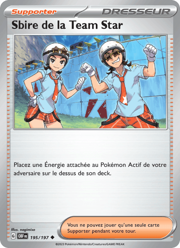 Sbire de la Team Star, card 195 from Flammes Obsidiennes