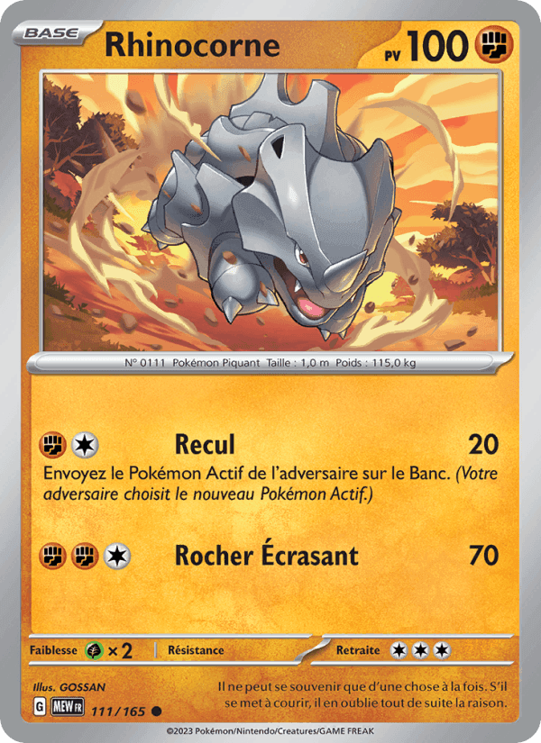 Rhinocorne, card 111 from 151