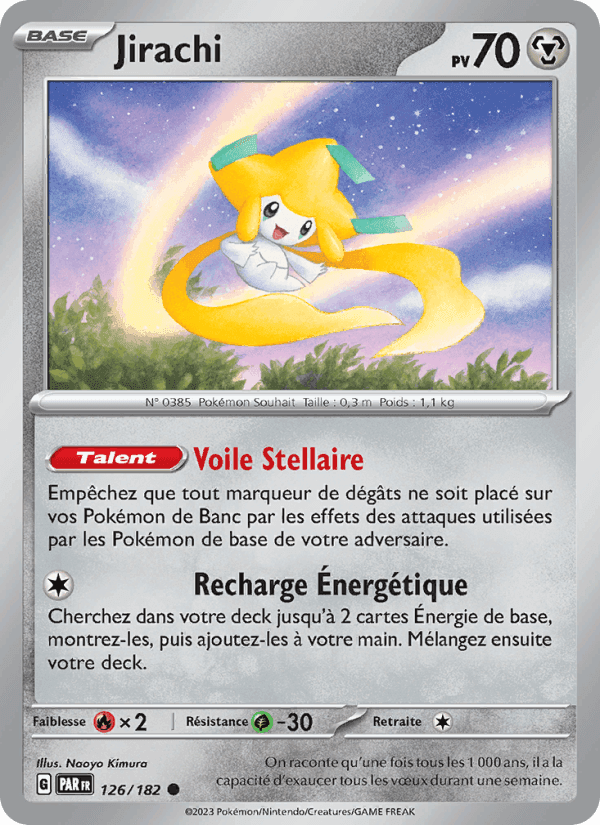 Jirachi, carta 126 di Faille Paradoxe