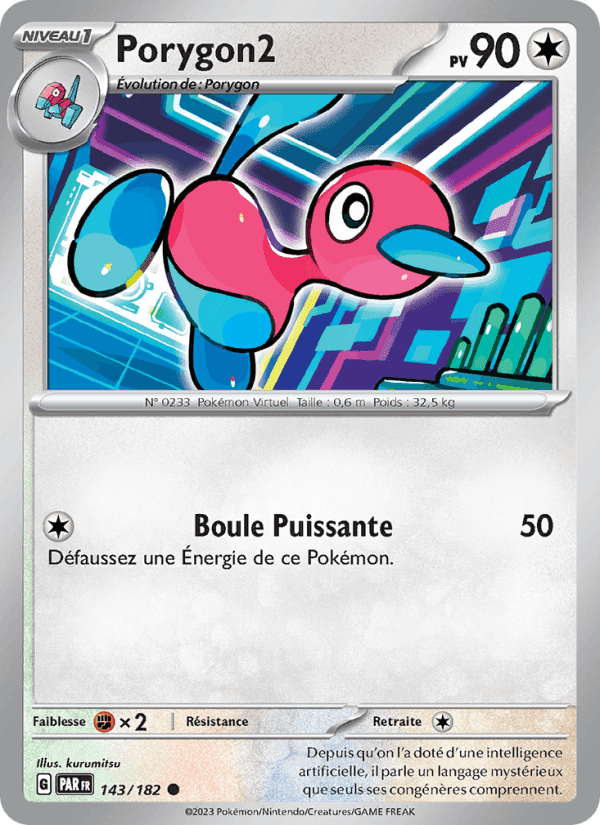 Porygon2, carte 143 de Faille Paradoxe