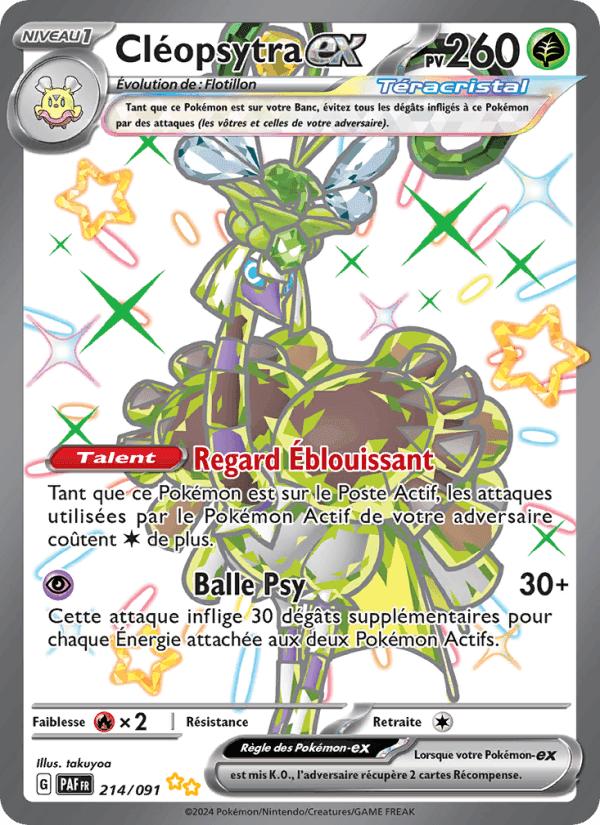 Cléopsytra-ex, card 214 from Destinées de Paldea