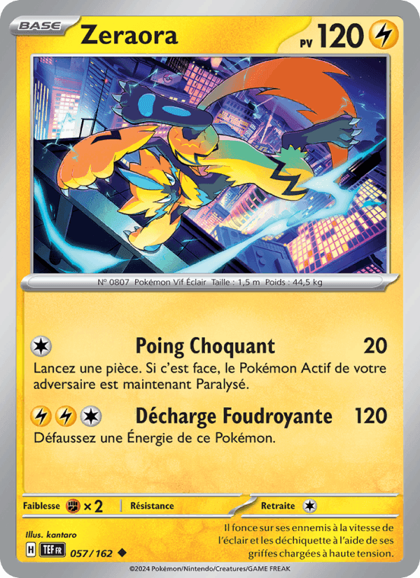 Zeraora, carte 057 de Forces Temporelles