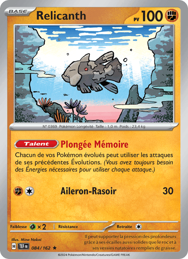 Relicanth, carte 084 de Forces Temporelles