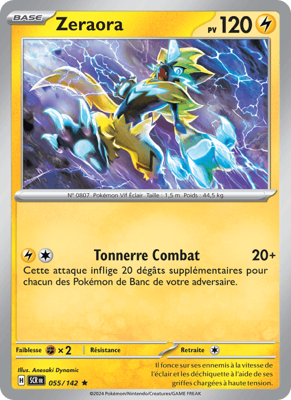 Zeraora, carta 055 di Couronne Stellaire