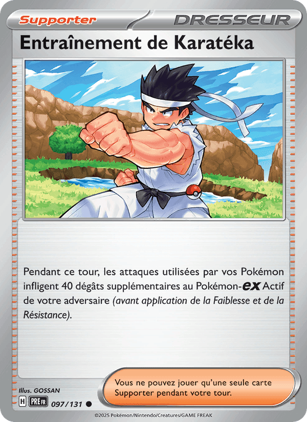 Entraînement de Karatéka, card 097 from Évolutions Prismatiques