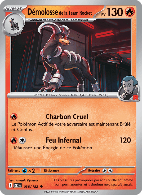 Démolosse de la Team Rocket, card 038 from Rivalités Destinées