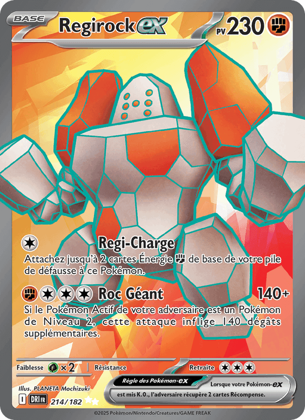 Regirock-ex, card 214 from Rivalités Destinées