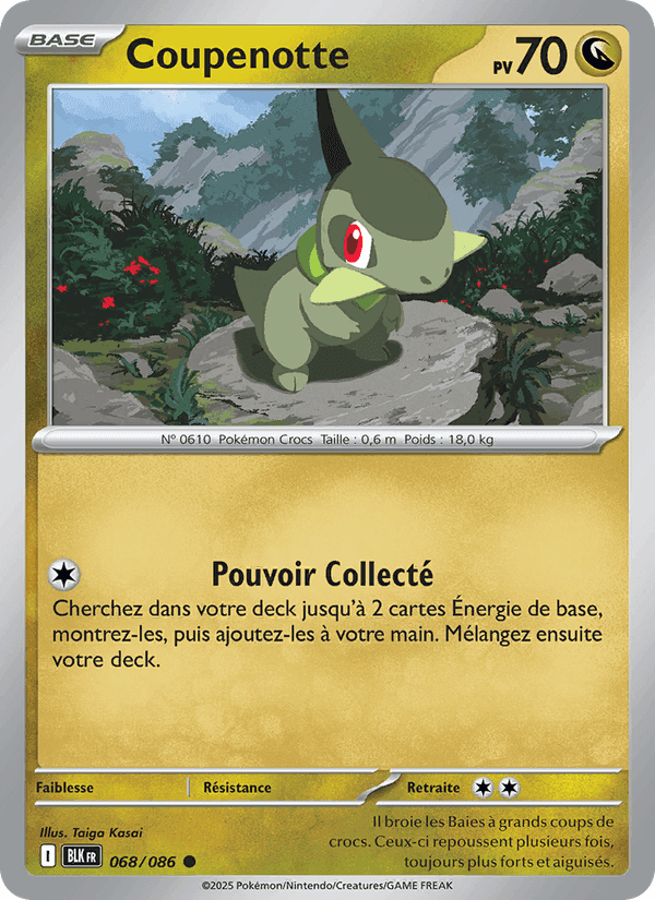 Coupenotte, carte 068 de Foudre Noire