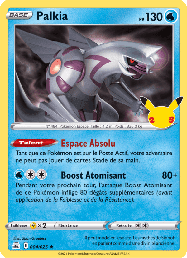 Palkia, carte 4 de Célébrations