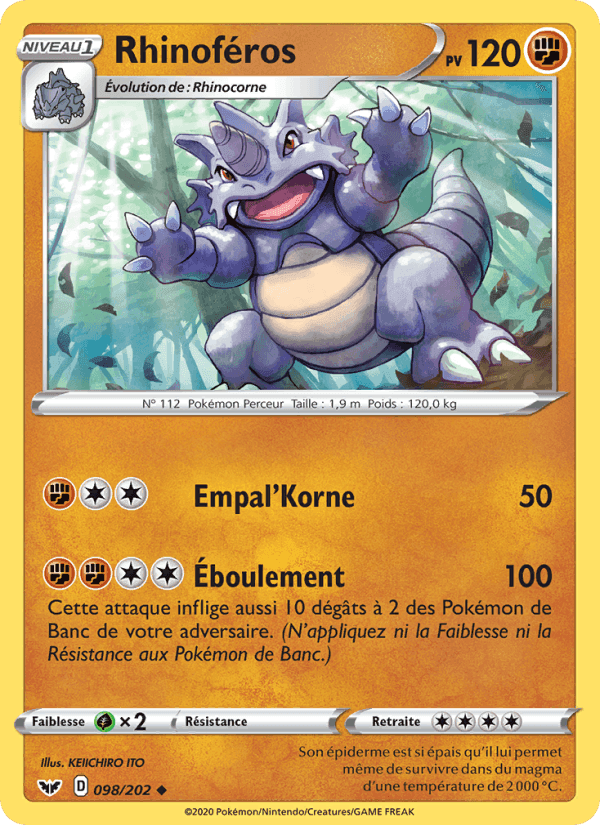 Rhinoféros, card 98 from Épée et Bouclier