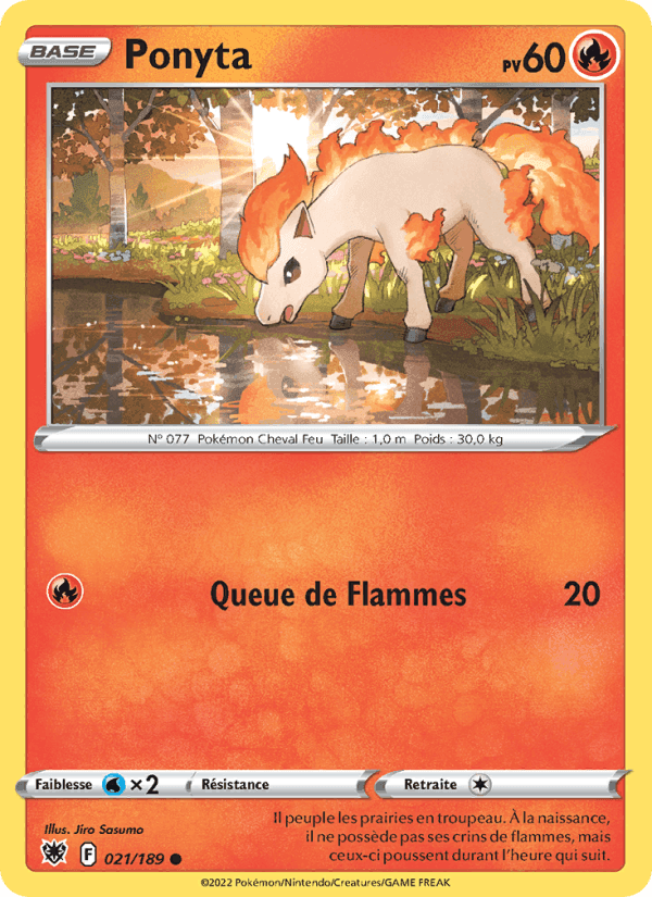 Ponyta, carte 021 de Astres Radieux