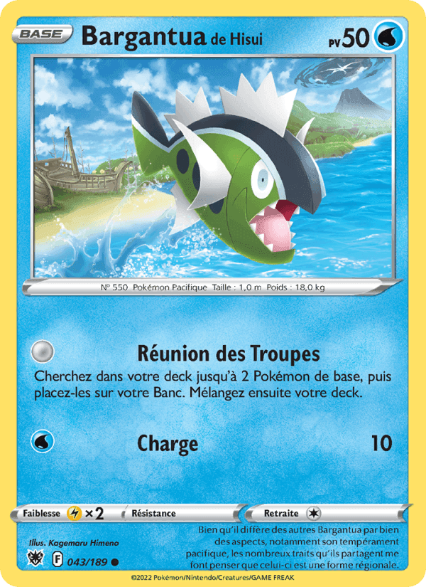 Bargantua de Hisui, carte 043 de Astres Radieux
